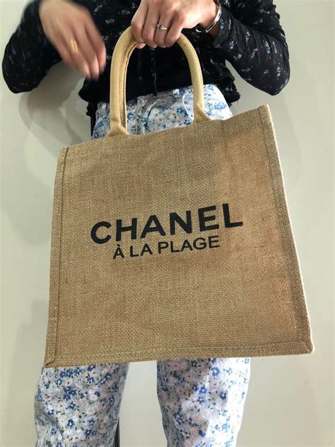 chanel a la plage bag|Chanel shopping bags.